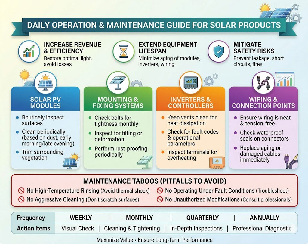 Daily Operation and Maintenance Guide for Solar Products