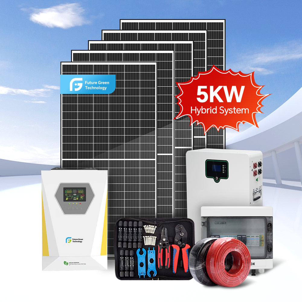 6kW Home Hybrid Off-Grid Solar PV Battery Storage Complete System